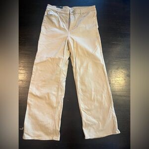 NEW H&M Divided Women's Beige Wide Leg High Waist Leg Jeans Size 14